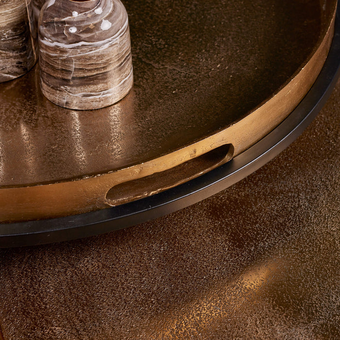 Salontafel set Puck | Gold Ø78/66cm