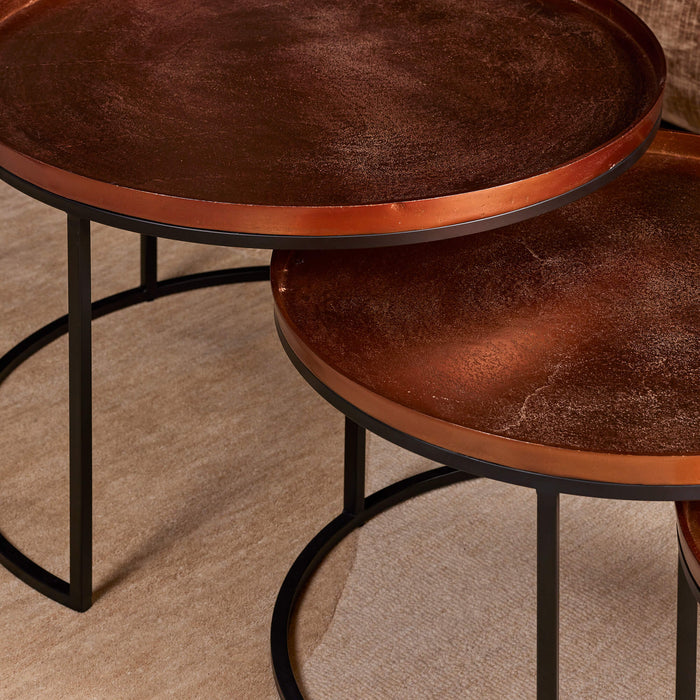 Salontafelset Clive Rond | Koper 70cm