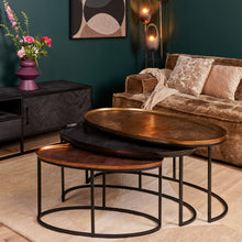 Salontafelset Raley Ovaal | Brons / Zwart
