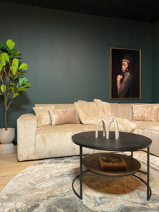 Salontafel Lecia Rond | Goud / Zwart 80cm