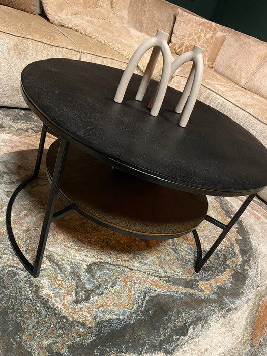 Salontafel Lecia Rond | Goud / Zwart 80cm