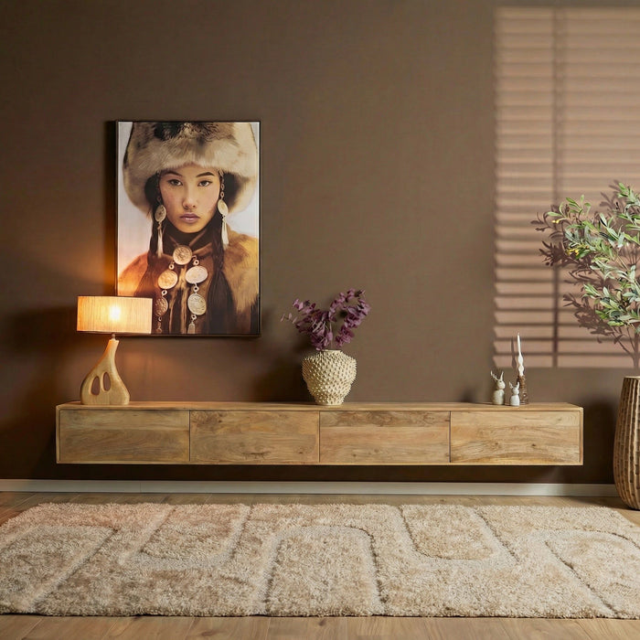 Zwevend TV-Meubel Vision | Naturel 240cm