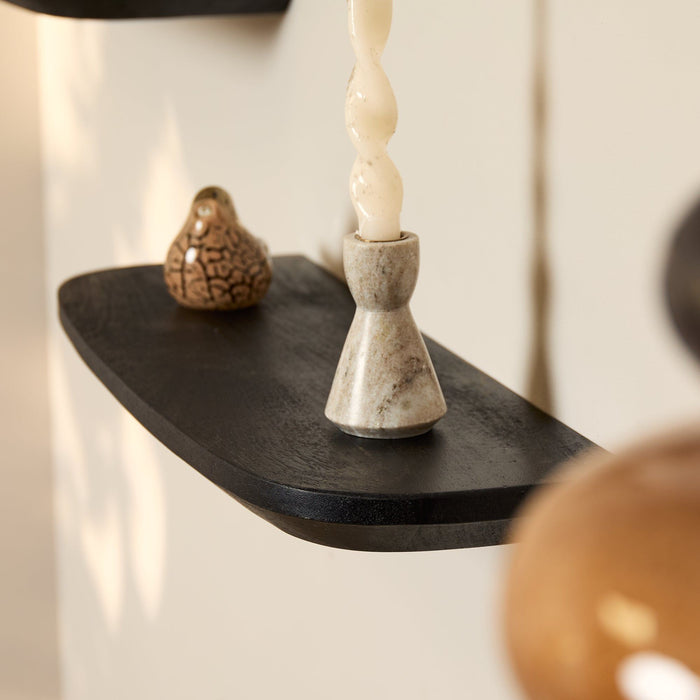 Wandplank Gusta - Black 60cm | Set van 3