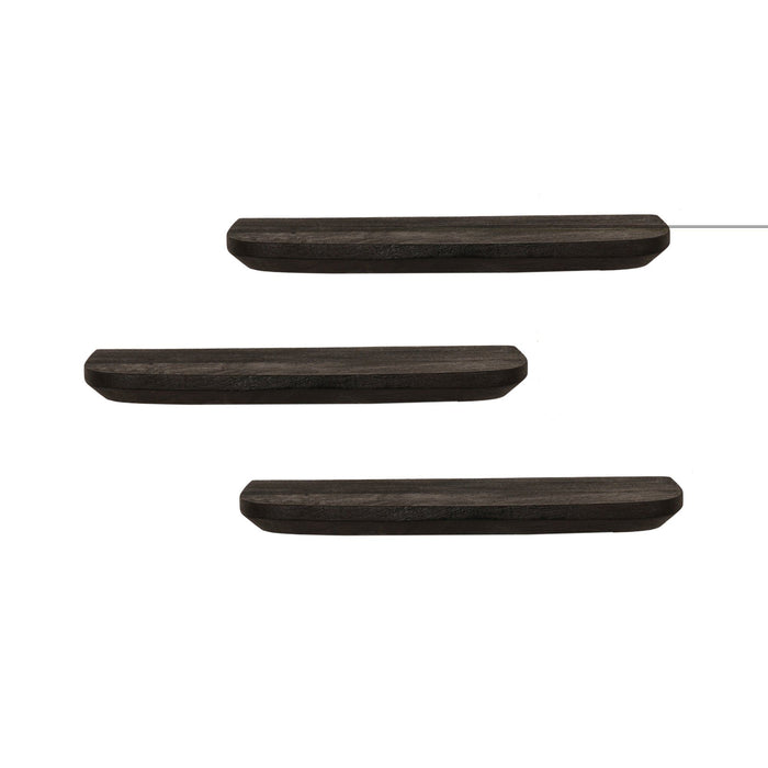 Wandplank Gusta - Black 60cm | Set van 3
