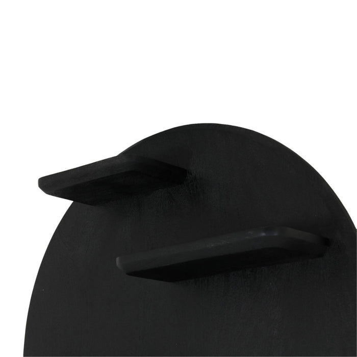 Wandrek Lena Rond | Zwart 75cm
