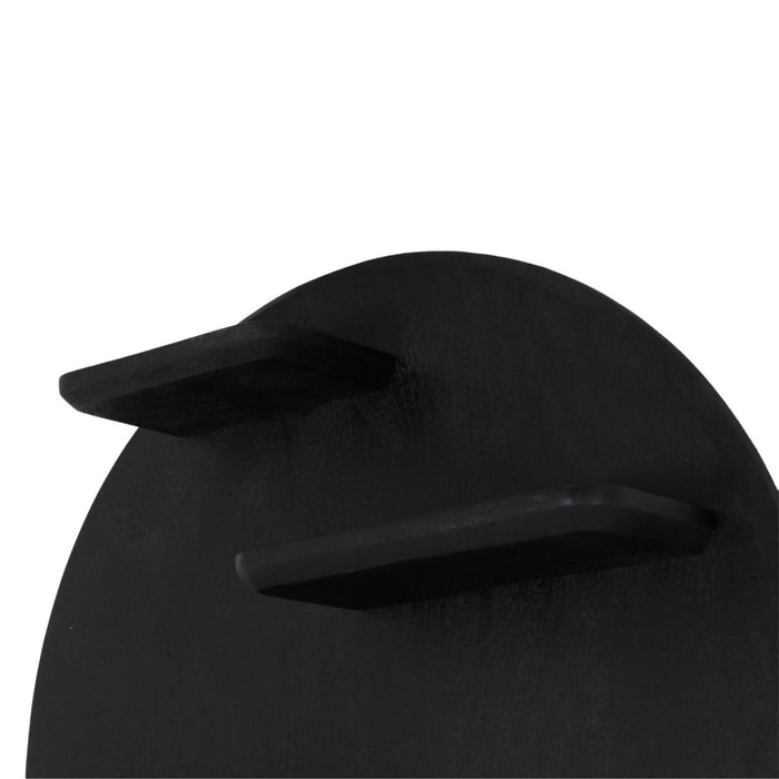Wandrek Lena Rond | Zwart 75cm