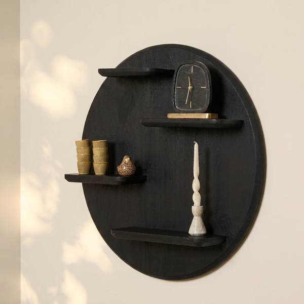 Wandrek Lena Rond | Zwart 75cm