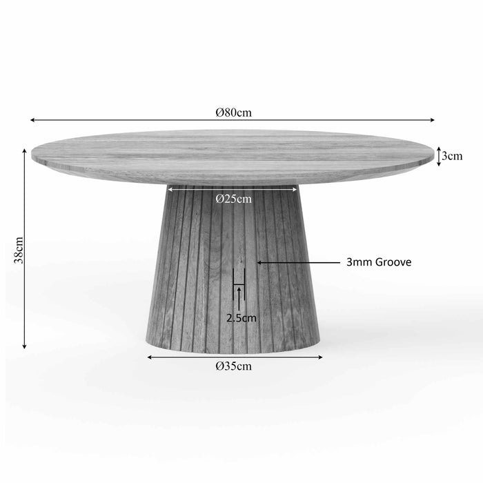 Salontafel Solana Rond | Taupe 80cm