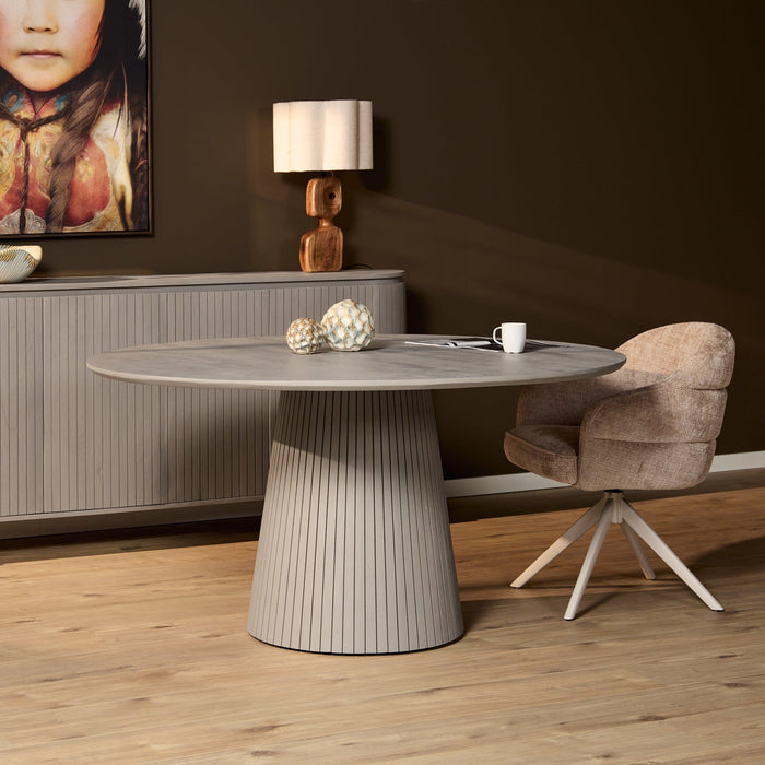 Eettafel Solana Taupe - 130cm | Rond