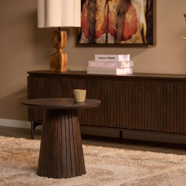 Salontafel Solana Rond | Bruin 50cm