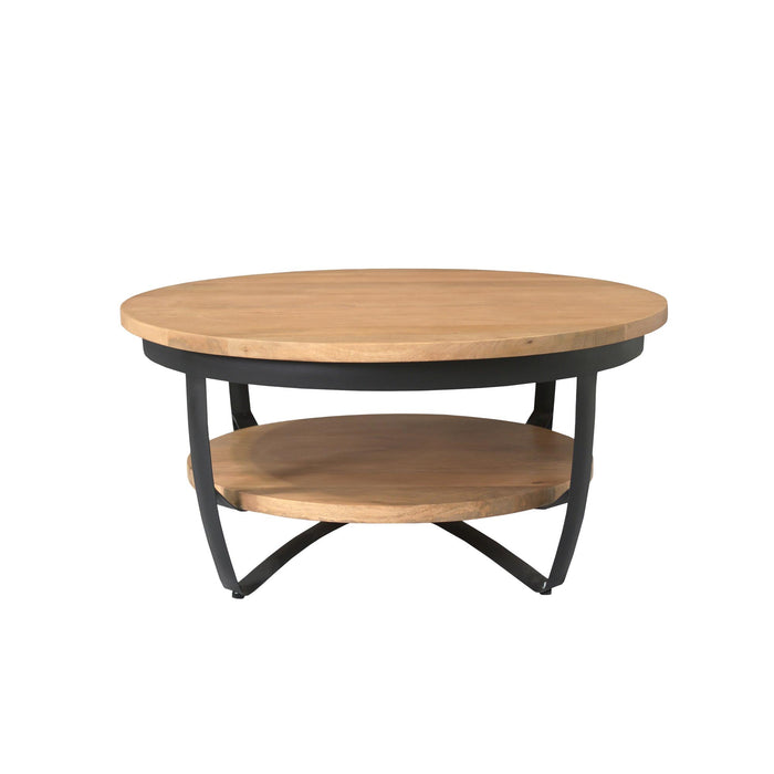 Salontafel Paras Rond | Naturel / Zwart 70cm