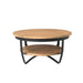Salontafel Paras Rond | Naturel / Zwart 70cm