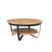 Salontafel Paras Rond | Naturel / Zwart 70cm