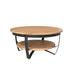 Salontafel Paras Rond | Naturel / Zwart 90cm