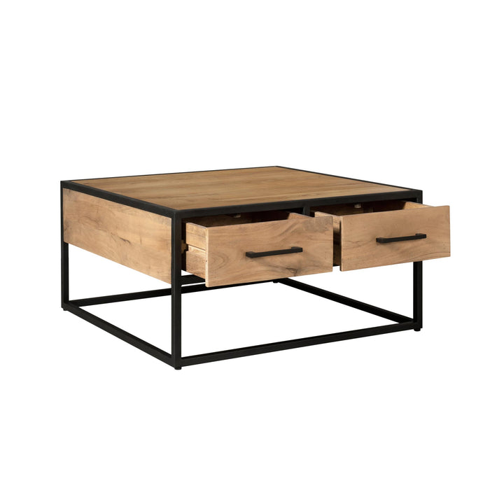 Salontafel Dakota Vierkant | Naturel 80cm