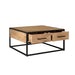 Salontafel Dakota Vierkant | Naturel 80cm