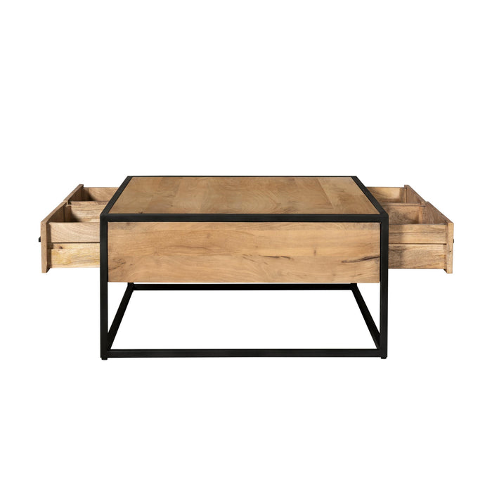 Salontafel Dakota Vierkant | Naturel 80cm