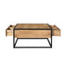 Salontafel Dakota Vierkant | Naturel 80cm