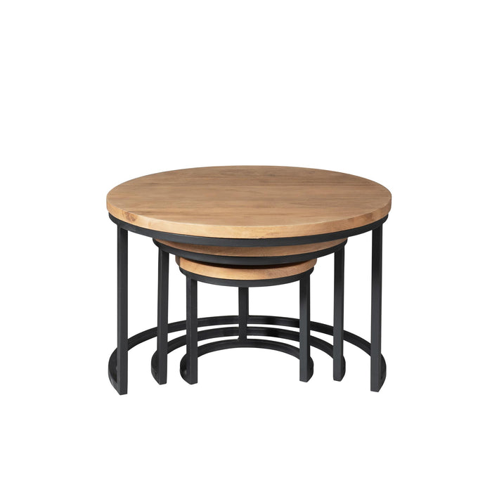 Salontafelset Dakota Rond | Naturel 70cm
