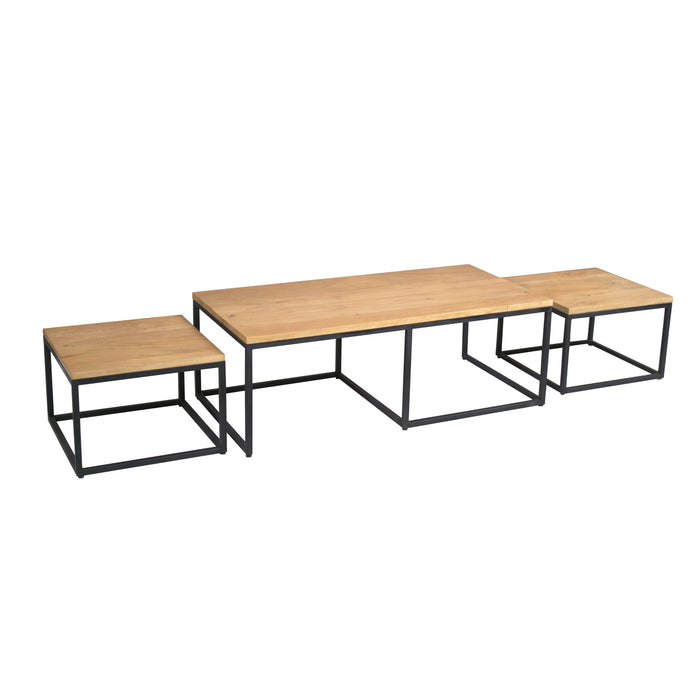 Salontafelset Dakota Rechthoekig | Naturel 120cm