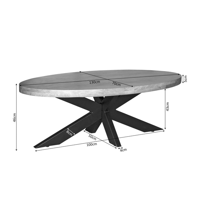 Salontafel Dakota | Naturel 130cm