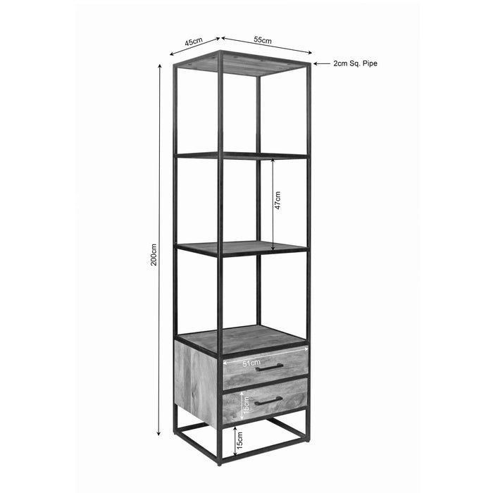 Boekenkast Dakota | Naturel 55cm