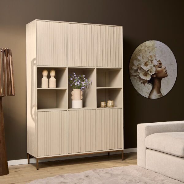 Vakkenkast Madison | Sand 135cm