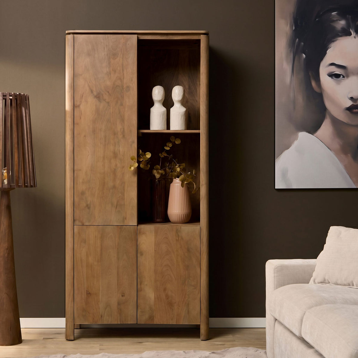 Vakkenkast Dallas | Naturel 90cm