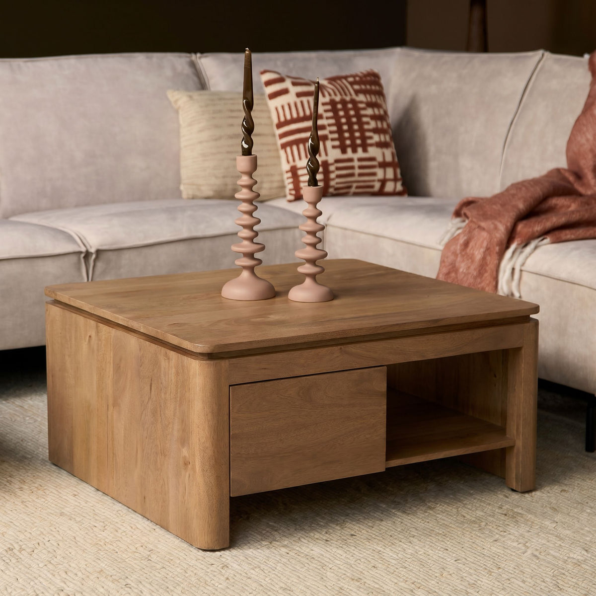Salontafel Dallas | Naturel 80cm