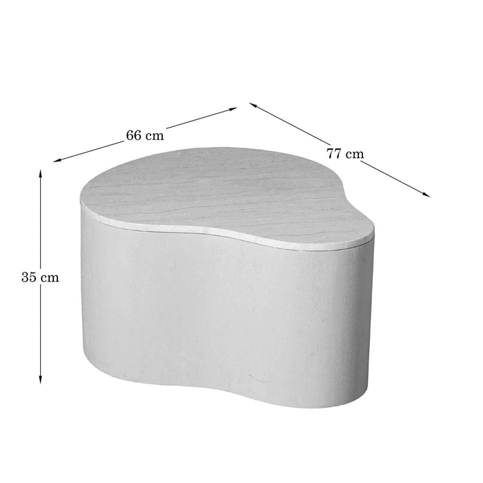 Salontafel Lovi Organisch gevormd | Zand 77cm