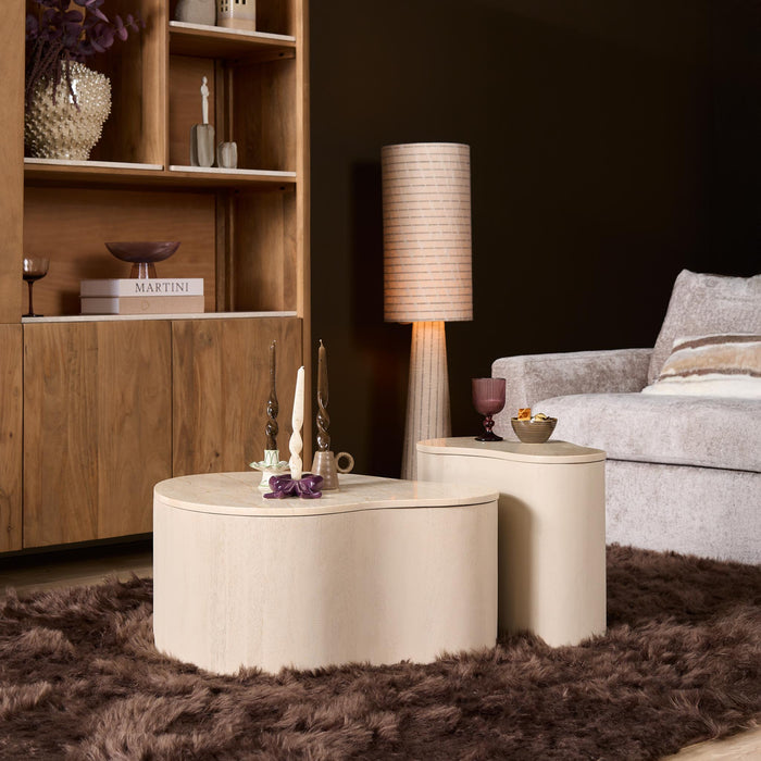 Salontafel Lovi Organisch gevormd | Zand 50cm