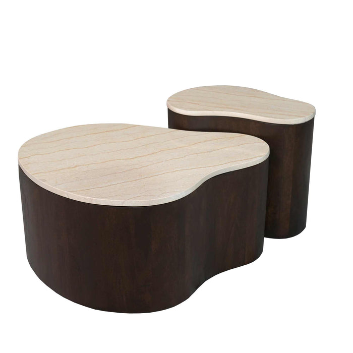 Salontafel Lovi Organisch gevormd | Bruin 77cm
