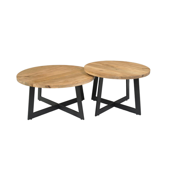 Salontafelset Atlanta Rond | Naturel 70cm