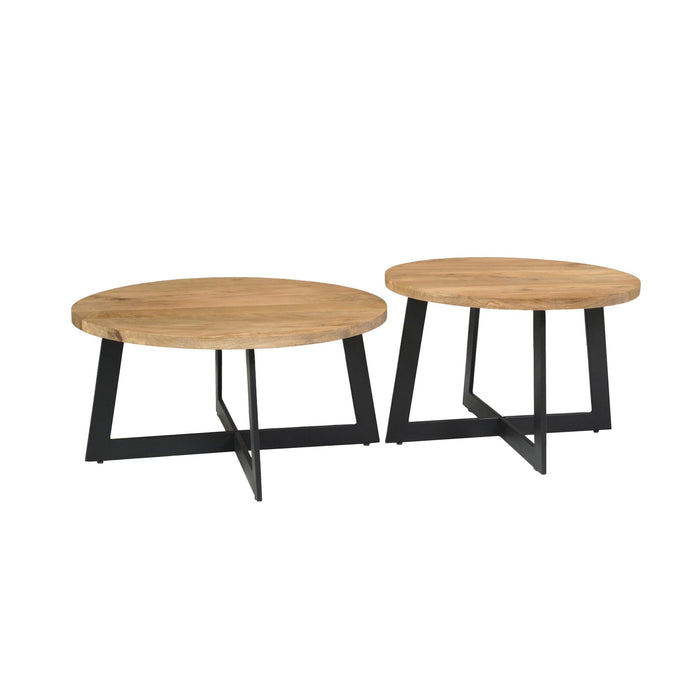 Salontafelset Atlanta Rond | Naturel 70cm