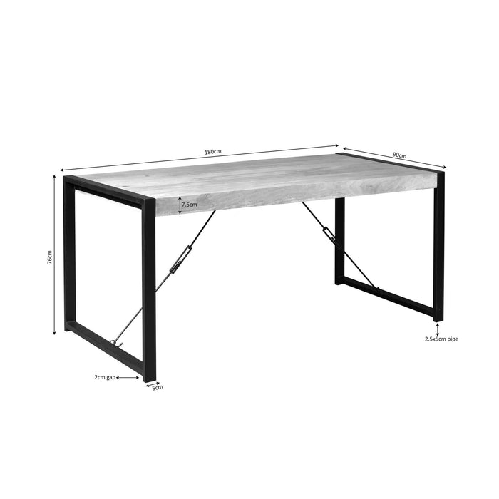 Eettafel Britt Naturel - 180cm | Recht