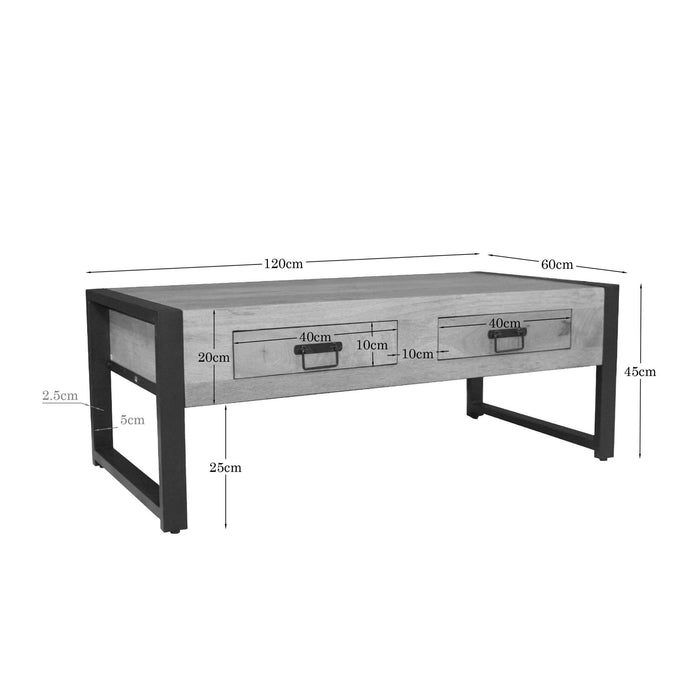 Salontafel Britt | Naturel 120cm