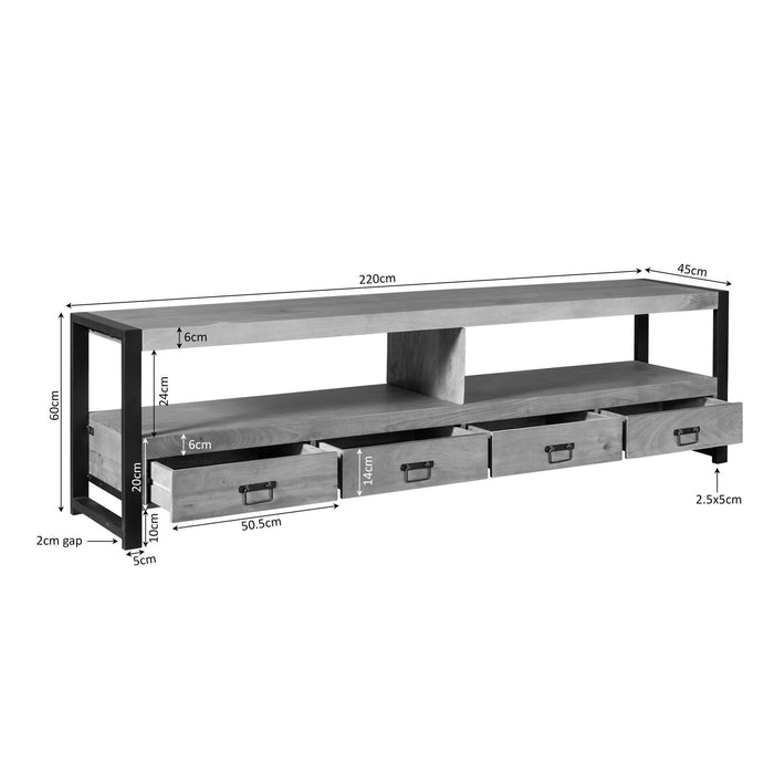 TV-Meubel Britt | Naturel 220cm