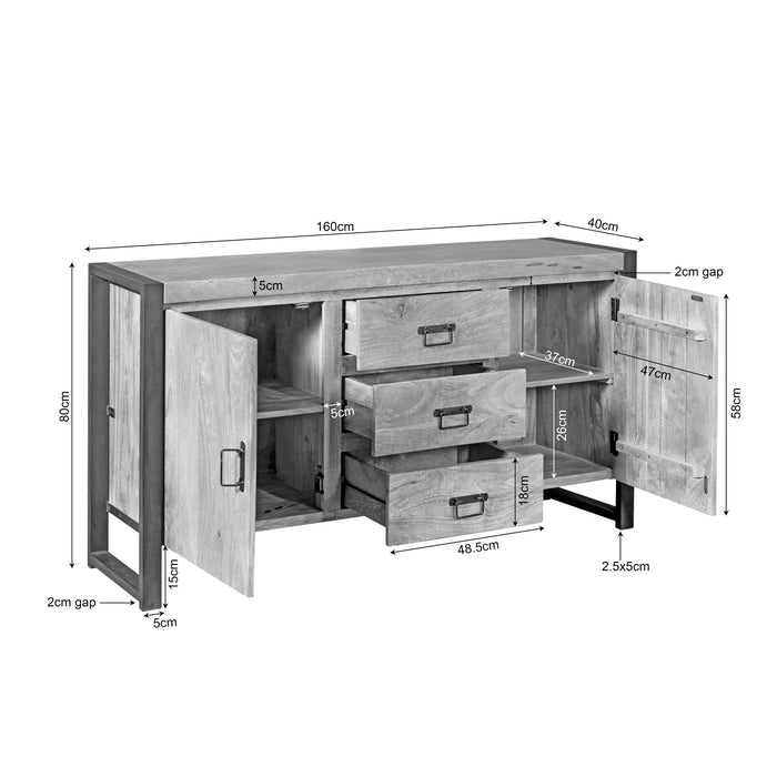 Dressoir Britt | Naturel 160cm