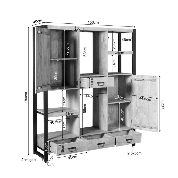 Vakkenkast Britt | Naturel 150cm
