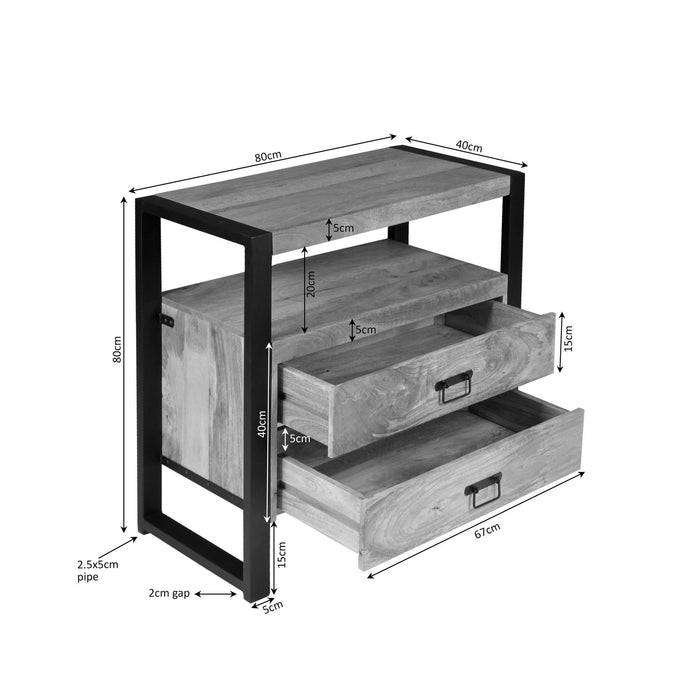 Ladenkast Britt | Naturel 80cm