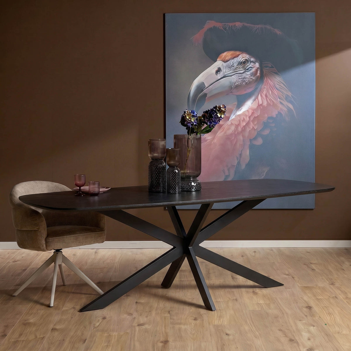 Eettafel Elegance Deens ovaal | Zwart