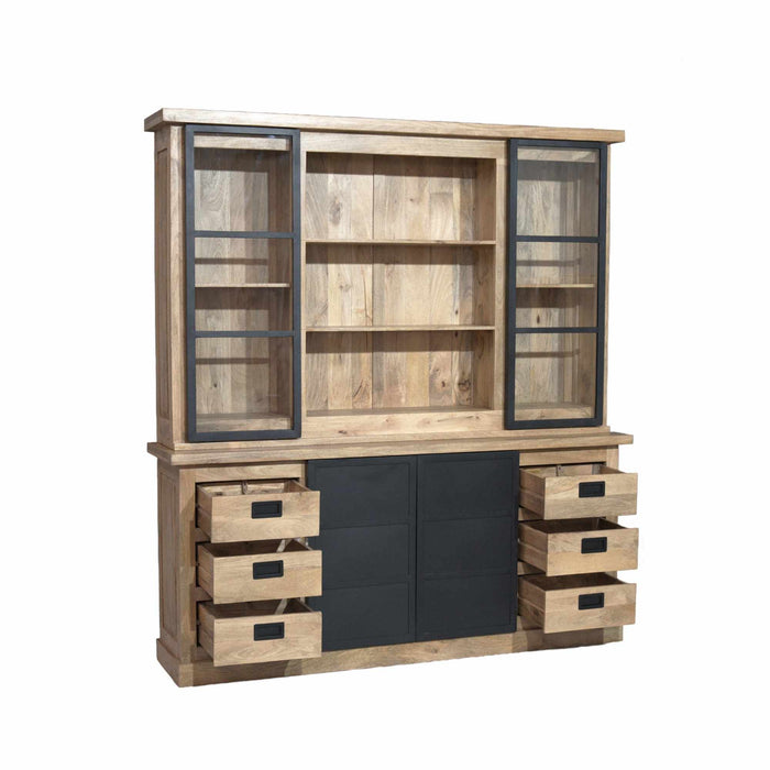Vitrinekast Noa | Naturel 200cm