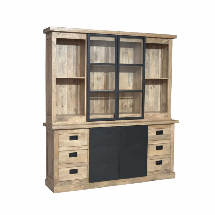 Vitrinekast Noa | Naturel 200cm