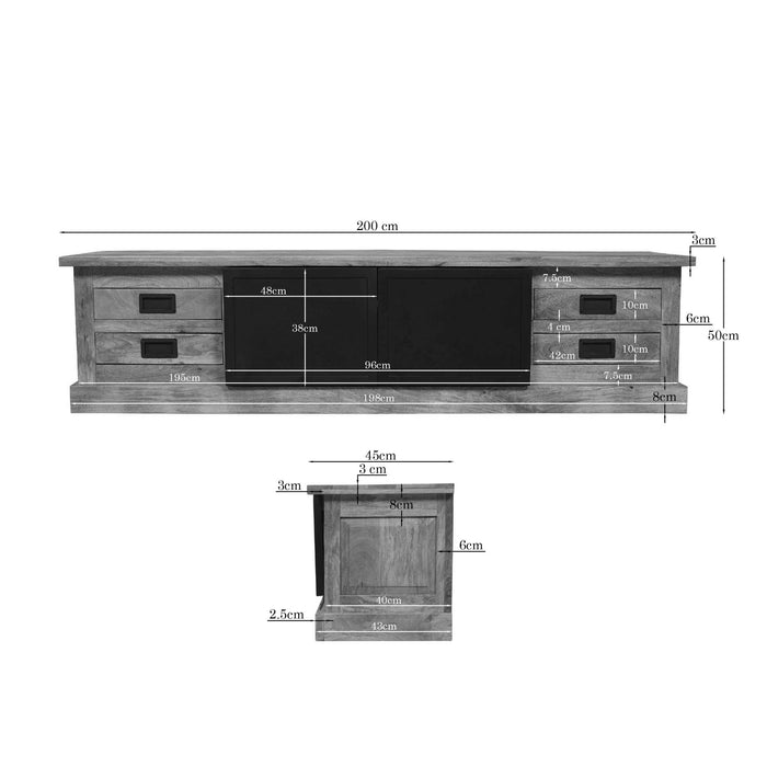 Tv meubel Noa | Naturel 200cm