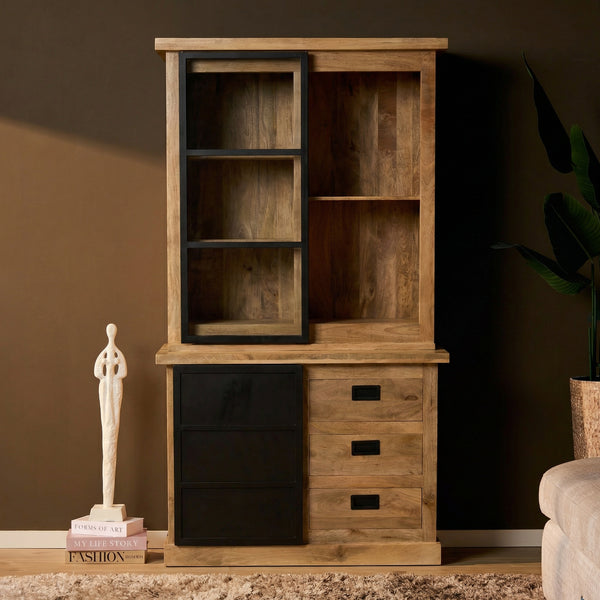 Vitrinekast Noa | Naturel 120cm
