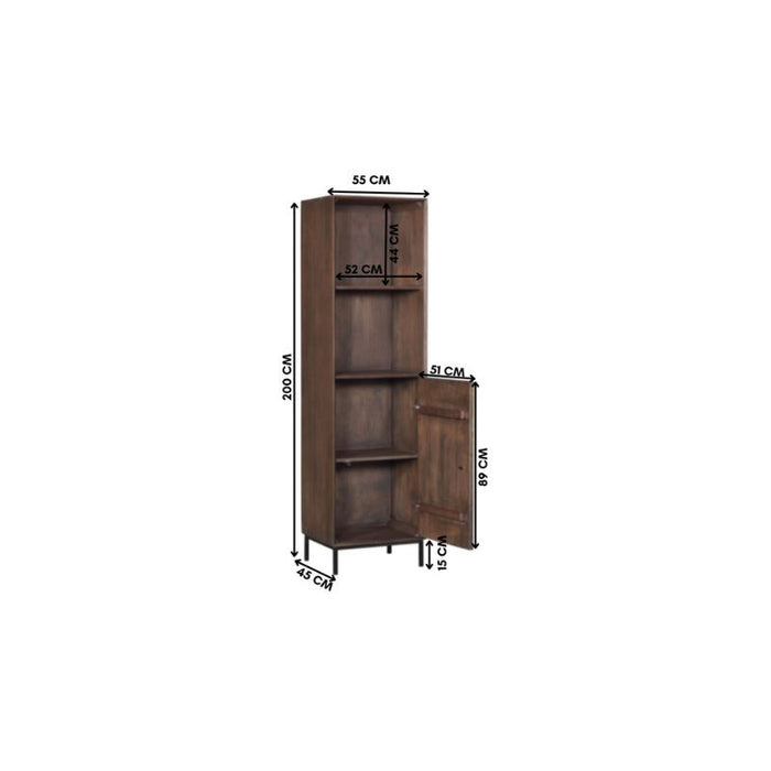 Boekenkast Madison | Walnoot 55cm