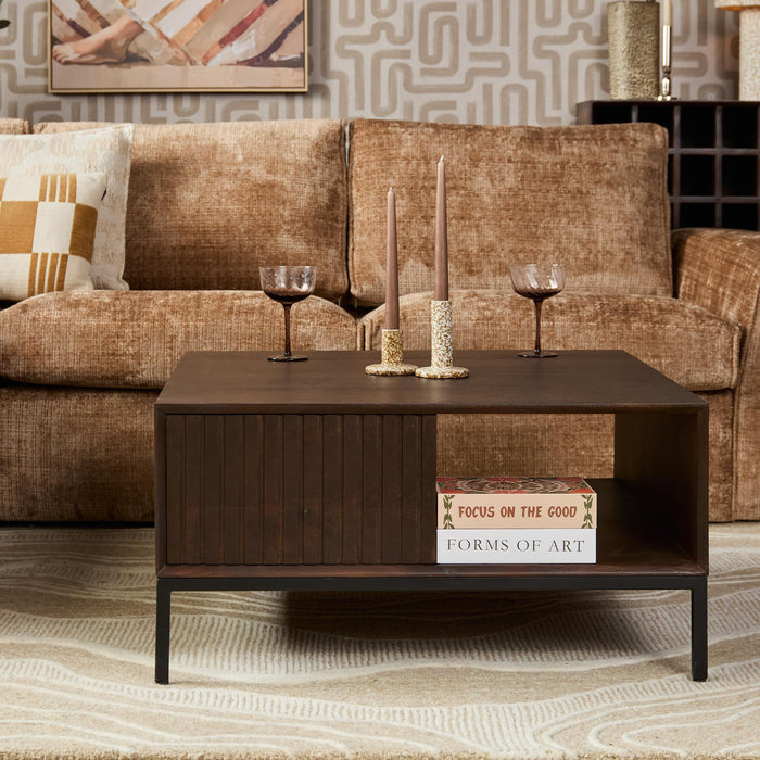 Salontafel Madison Vierkant | Brown 80cm