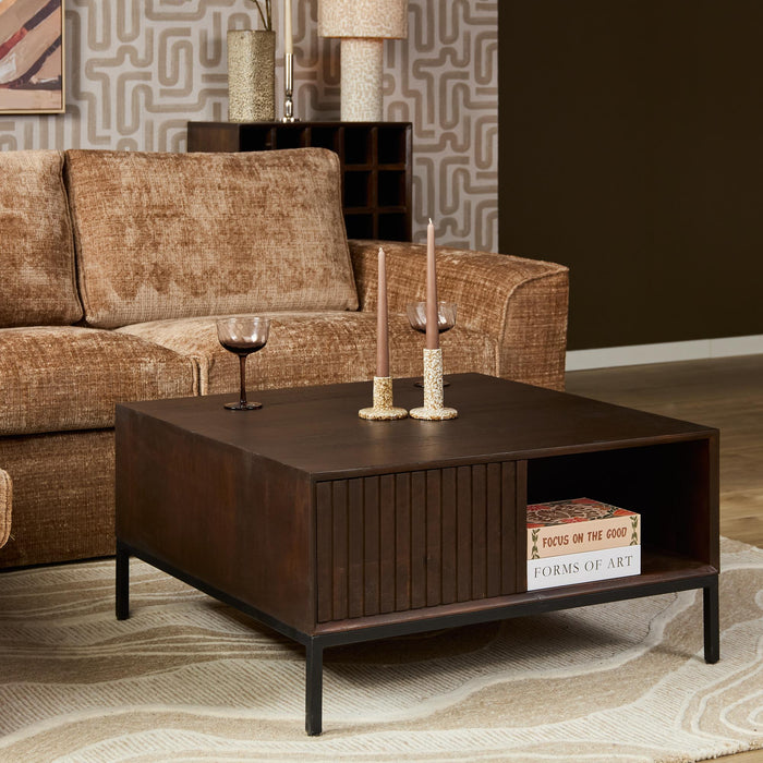 Salontafel Madison Vierkant | Brown 80cm