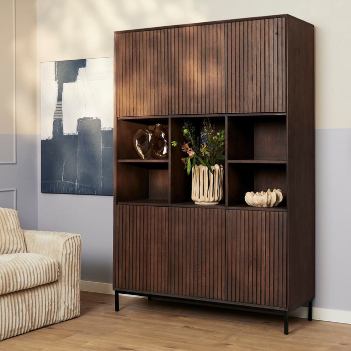 Vakkenkast Madison | Brown 135cm