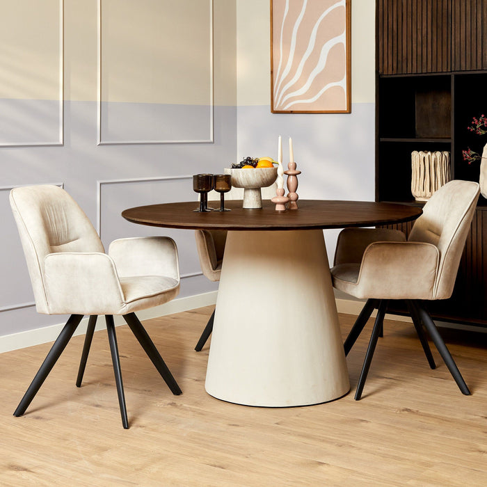 Eettafel Madison Brown - Ø130cm | Rond